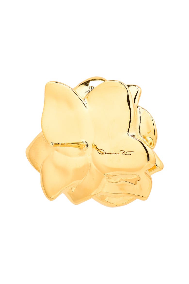 Small Gardenia Stud Earrings, Alternate, color, GOLD