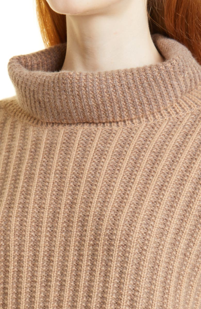 Nordstrom Signature Ribbed Turtleneck Cashmere Sweater, Alternate, color,