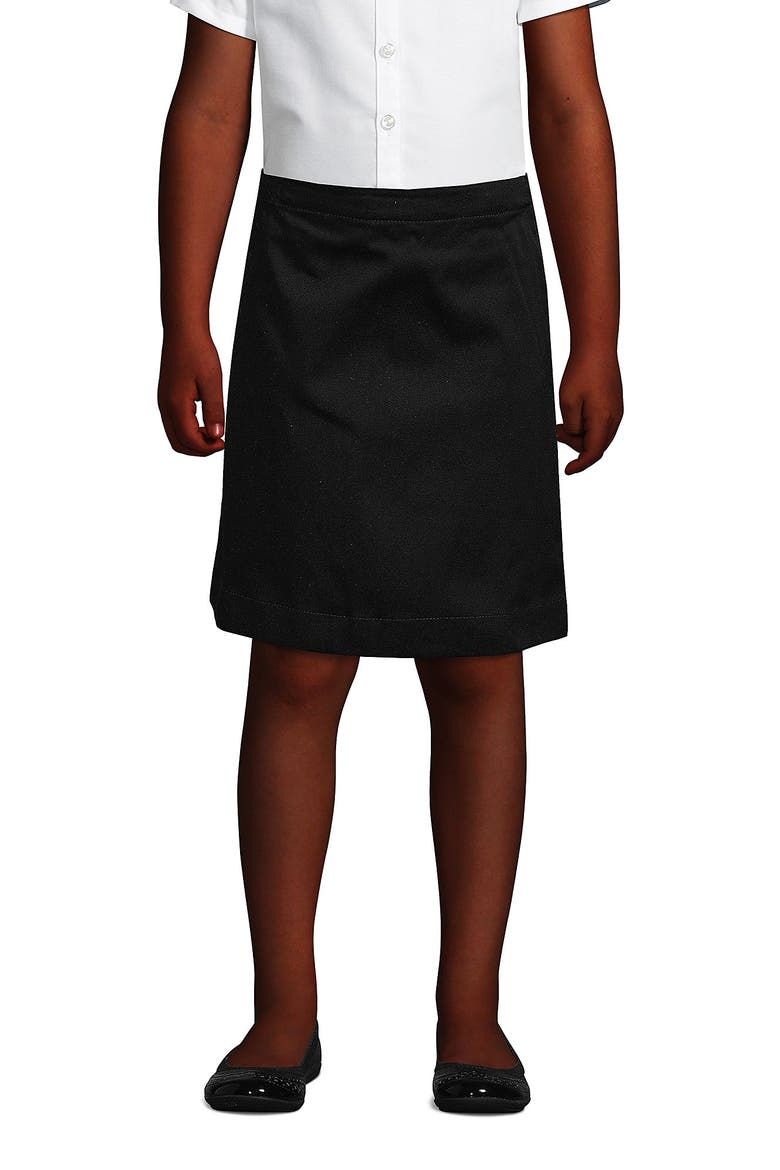 School Uniform Girls Slim Blend Chino Skort Top of Knee, Main, color, Black