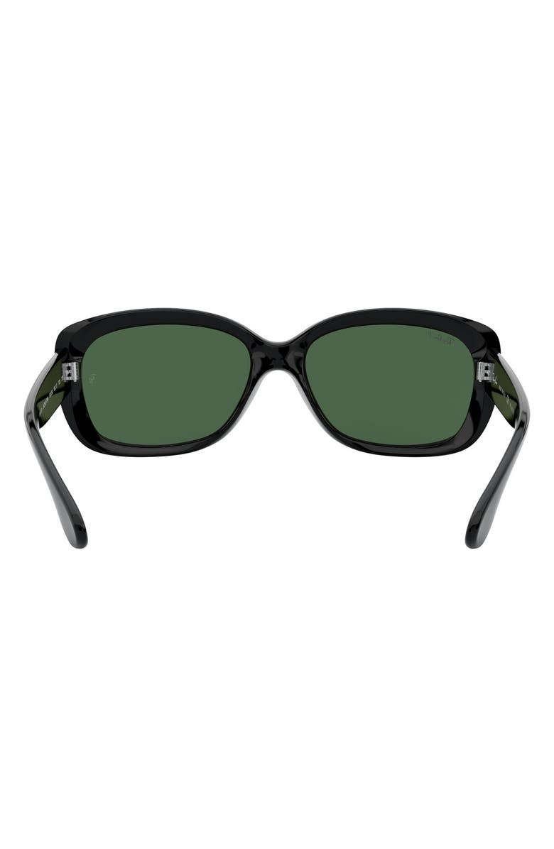 Ray-Ban Jackie Polarized 58mm Sunglasses, Alternate, color, Black/ Grey Polarized