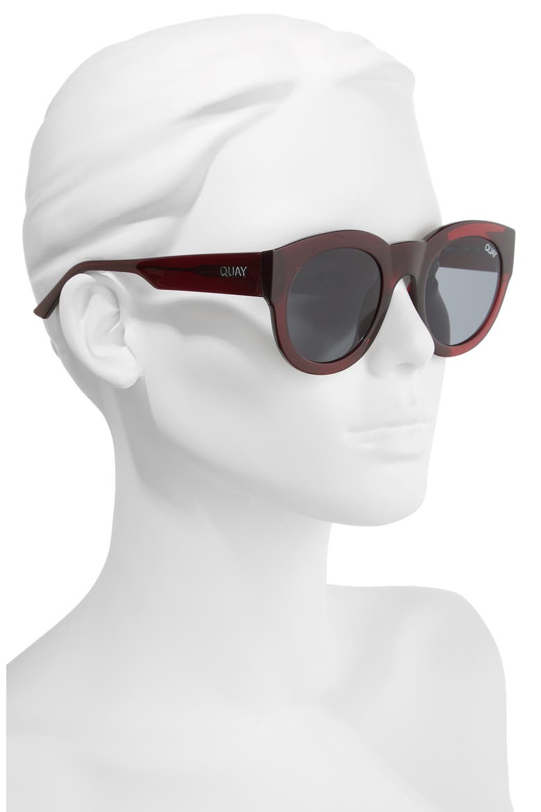 Australia If Only 50mm Round Sunglasses, Alternate, color, RED/ SMOKE