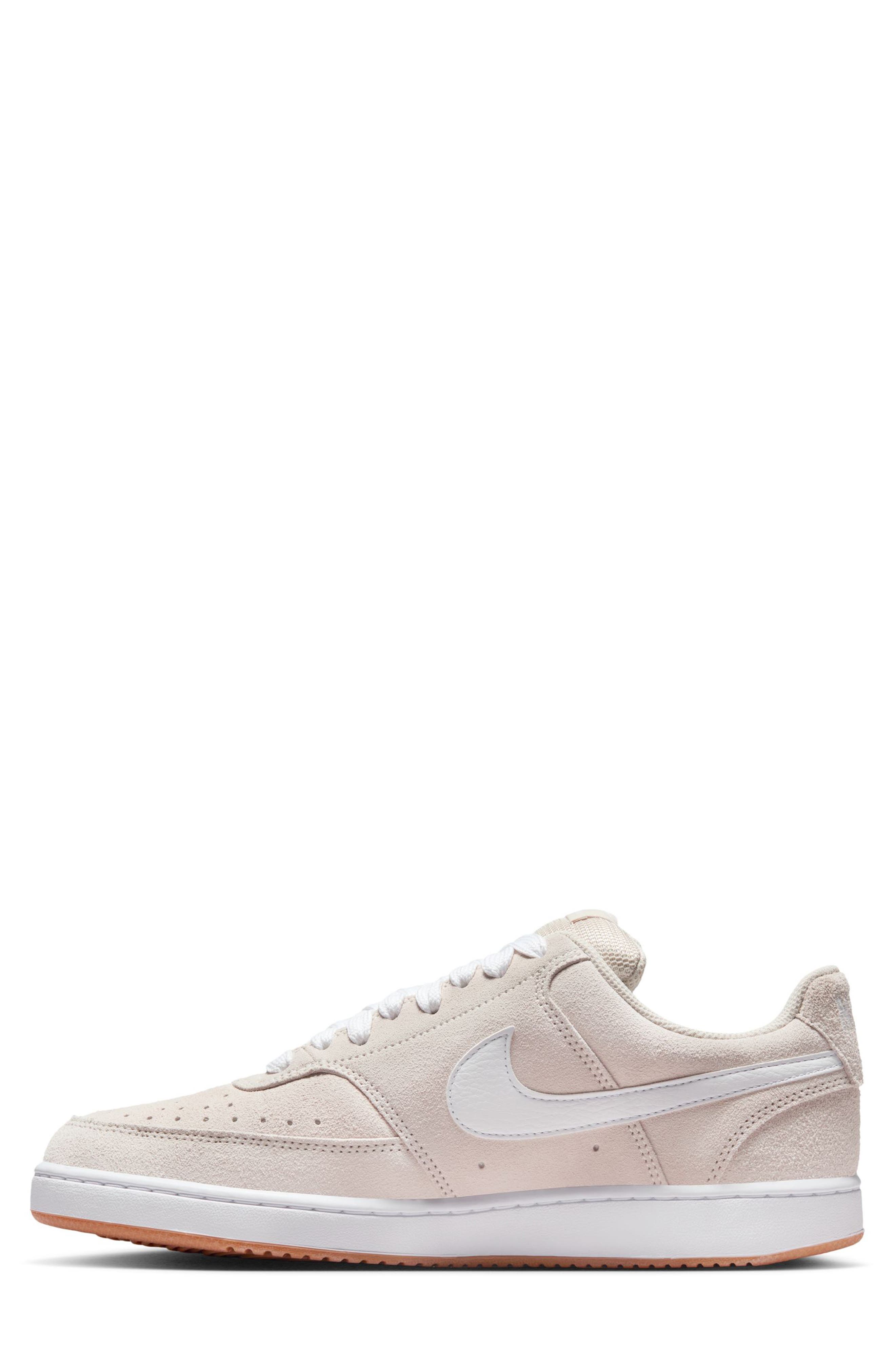Nike Court Vision Low Sneaker, Alternate, color, White/ Gum Med Brown