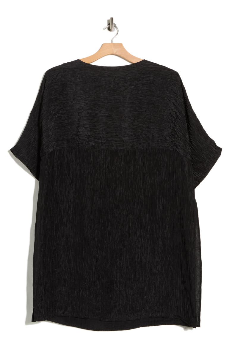 Eileen Fisher Side Slit Stretch Silk Tunic Top, Alternate, color, 