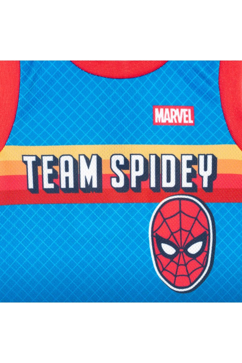 Spider-Man Basketball Romper and Headband Set, Alternate, color, Spider Man Navy Blue