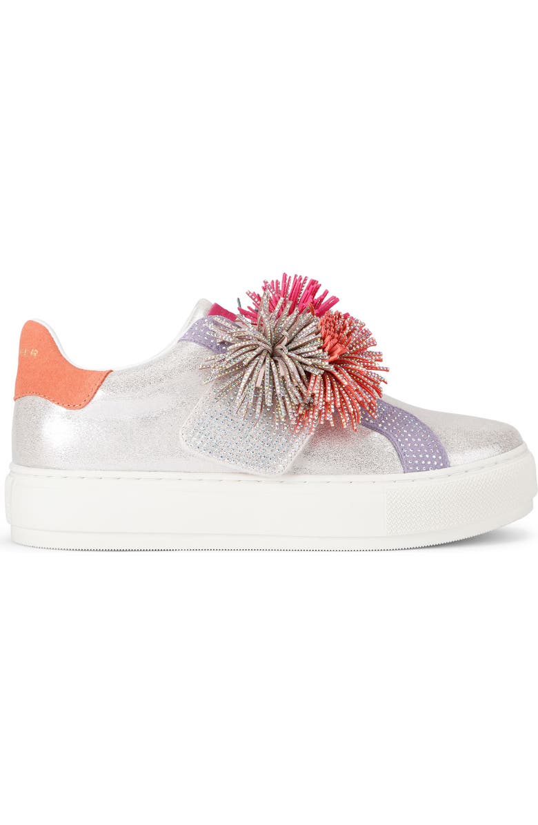 Kurt Geiger London Laney Pompom Sneaker, Main, color, Open Miscellaneous
