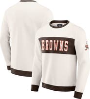 Darius Rucker Collection by Fanatics Men's Darius Rucker Collection by Fanatics Cream Cleveland Browns Colorblock Pullover Sweatshirt