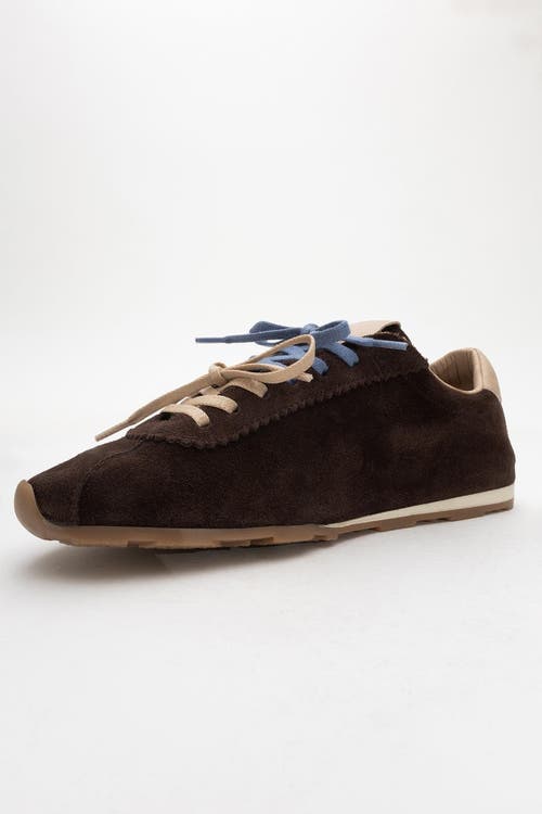 Forever & Always Shoes Crea Leather Sneakers In Dark Brown Leather