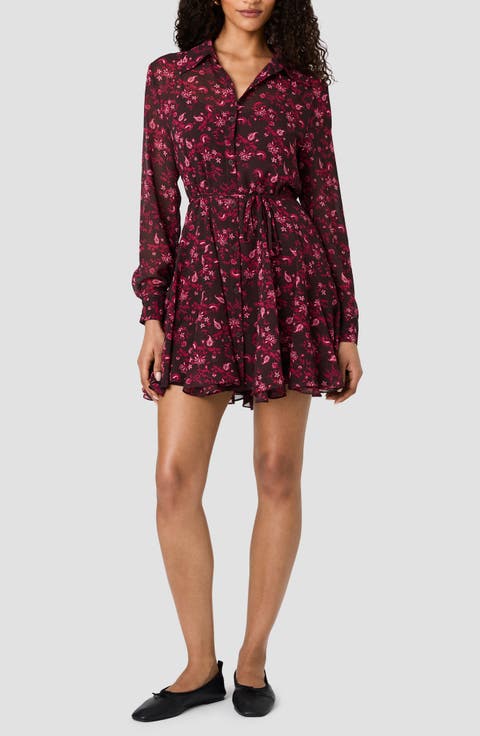 Marina Silky Long Sleeve Minidress