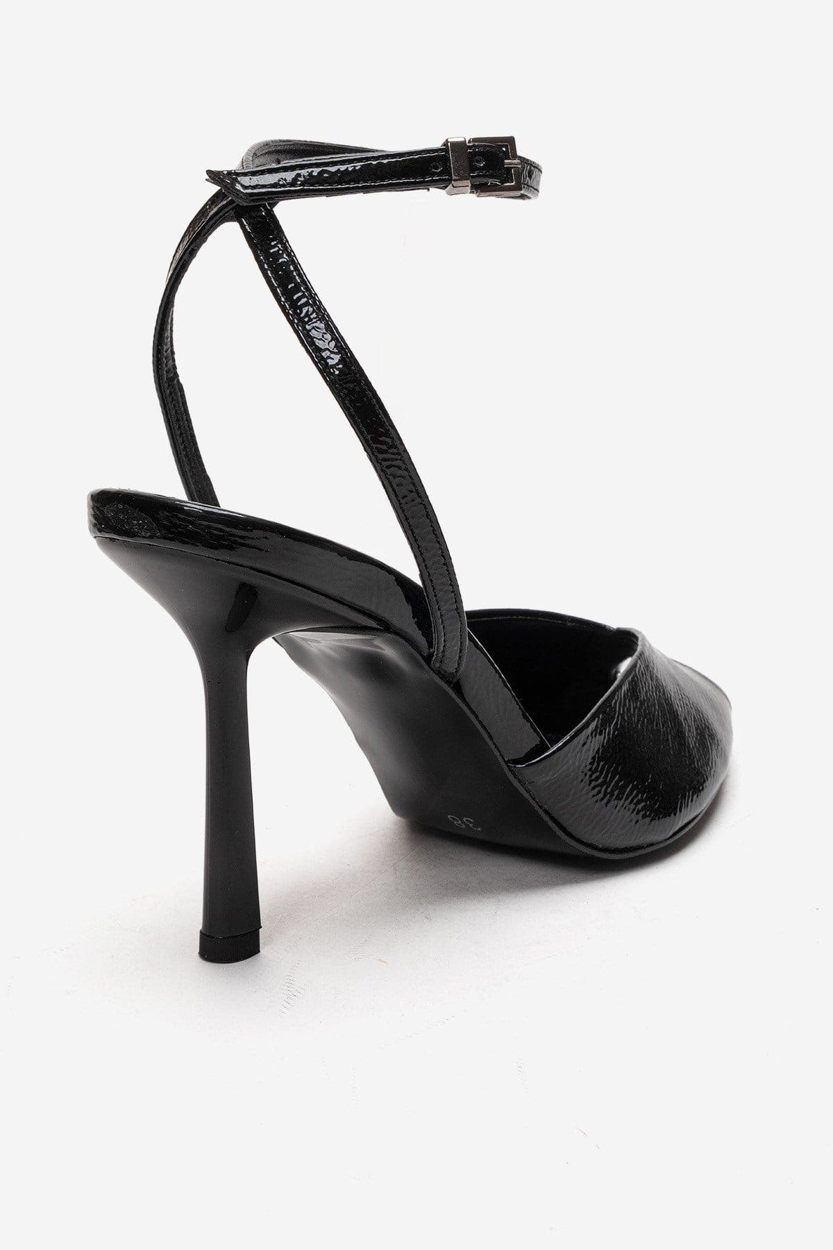 Prologue Shoes Slate Ankle Strap Stiletto Pump, Alternate, color, Black