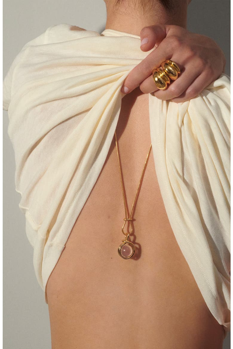 Sling Quartz Pendant Necklace, Alternate, color, GOLD