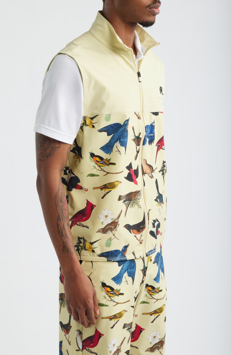 Malbon Golf Birds of Georgia Print Vest, Alternate, color, Bird Print