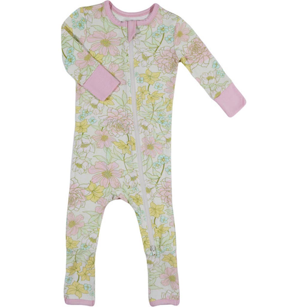 Everly Grey Convertible Romper Fitted Long Sleeve Pajama In Green