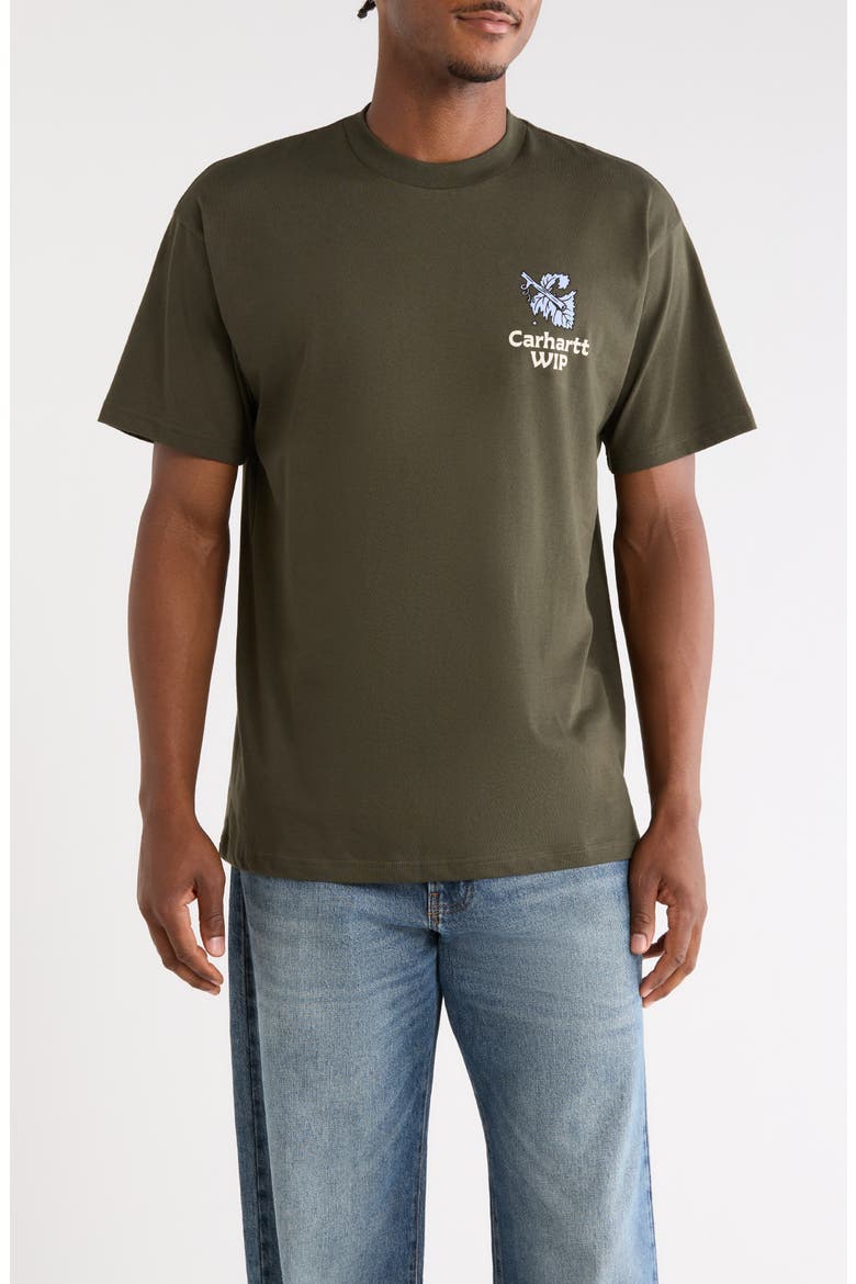 Grape Picker Organic Cotton Graphic T-Shirt, Main, color, CYPRESS