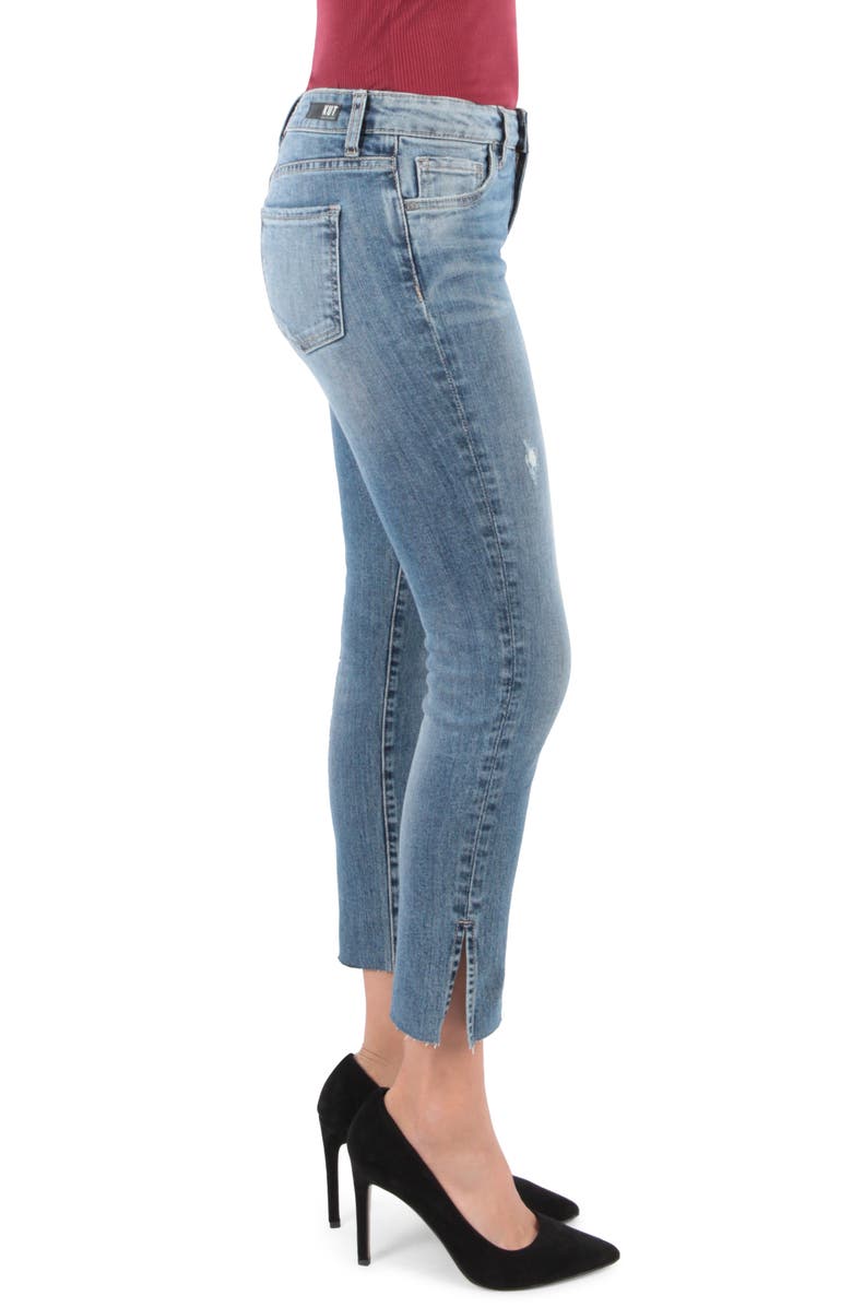 KUT from the Kloth Reese Side Slit Ankle Straight Leg Jeans, Alternate, color, 