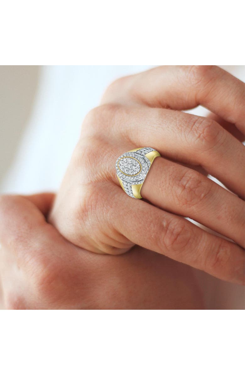 LuvMyJewelry Ice Bowl 14K Yellow Gold Diamond Men Statement Ring - 2.01ct., Alternate, color, 14K Yellow Gold
