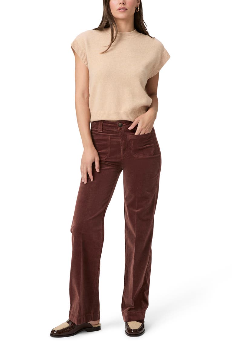 Sasha Corduroy High Waist Straight Leg Pants, Alternate, color, LANDSLIDE