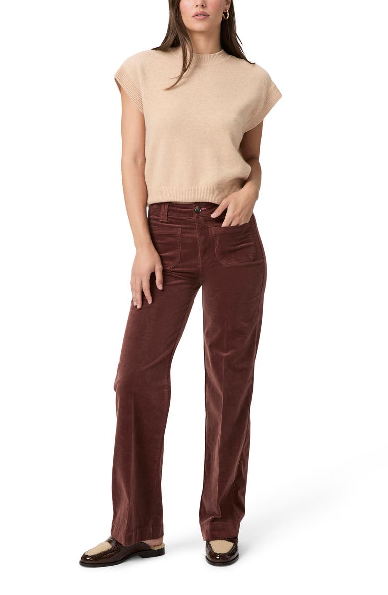 PAIGE Sasha Corduroy High Waist Straight Leg Pants, Alternate, color, Landslide
