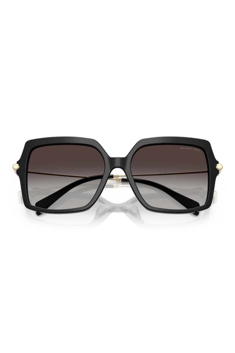 Quogue 57mm Square Sunglasses, Alternate, color, BLACK / DARK GREY GRADIENT