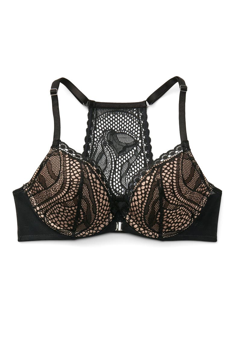 Adore Me Selina Contour Plunge Bra, Alternate, color, Black
