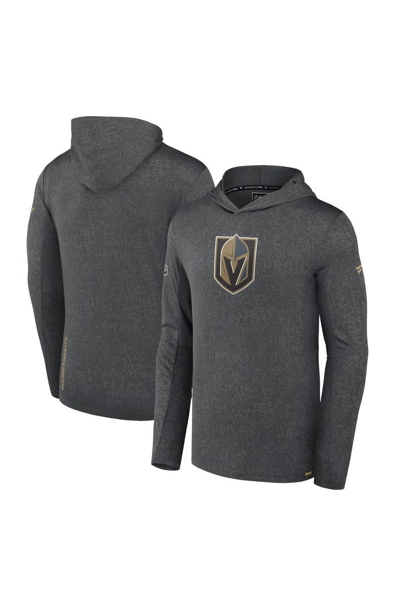 FANATICS Men's Fanatics Branded Gray Vegas Golden Knights Authentic Pro Lightweight Pullover Hoodie, Main, color, Charcoal