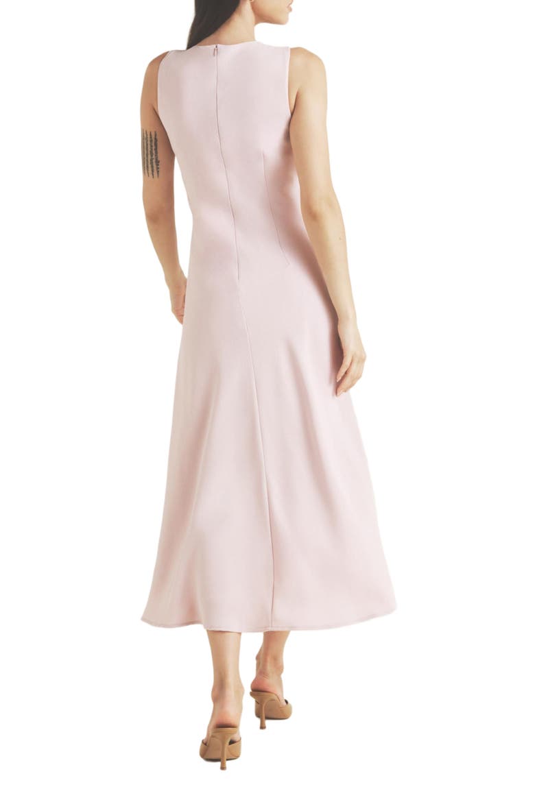 Daphne Knot Detail Sleeveless Midi Dress, Alternate, color, Lilac
