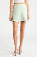 ASTR the Label Kiona Metallic Tweed Miniskirt