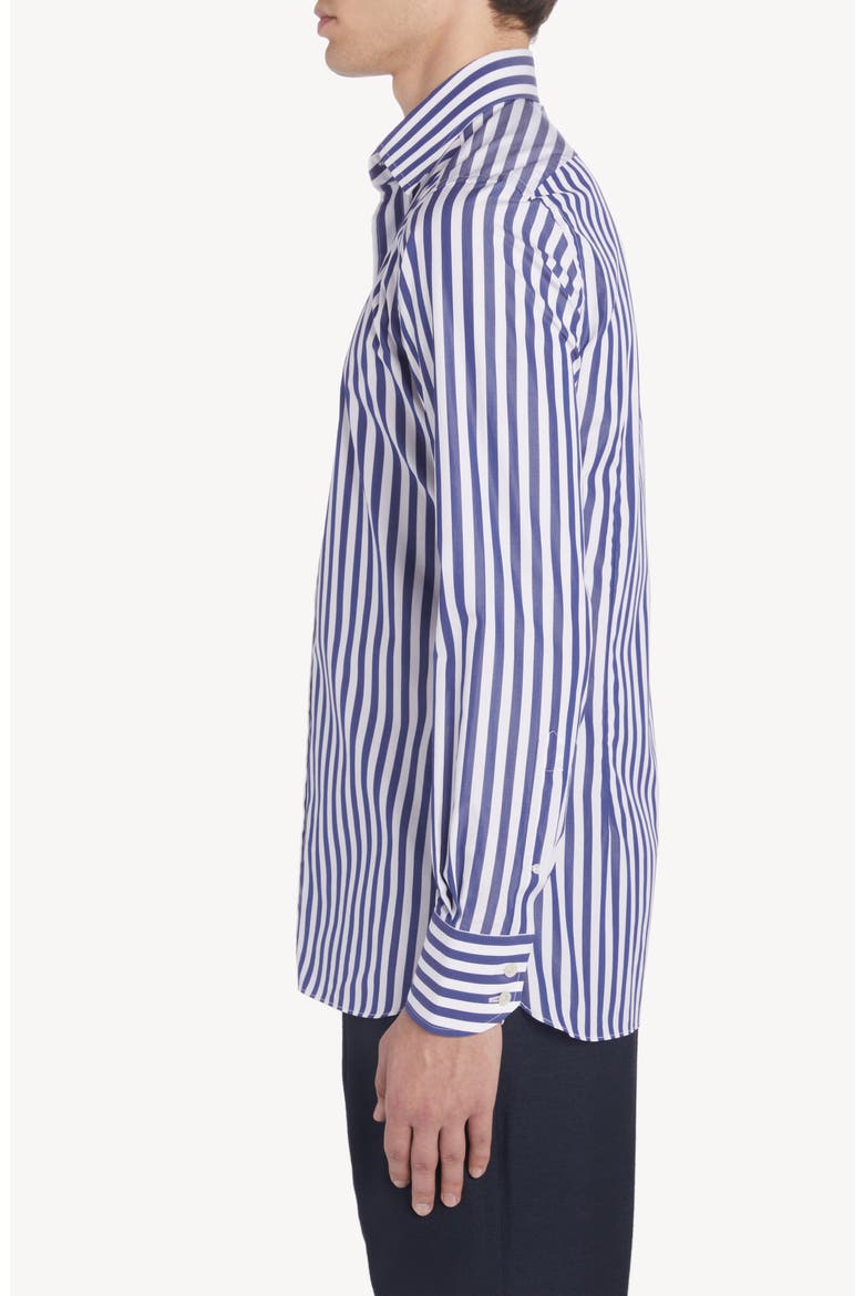 Slim Fit Stripe Button-Up Shirt, Alternate, color, WHITE/ BLUE