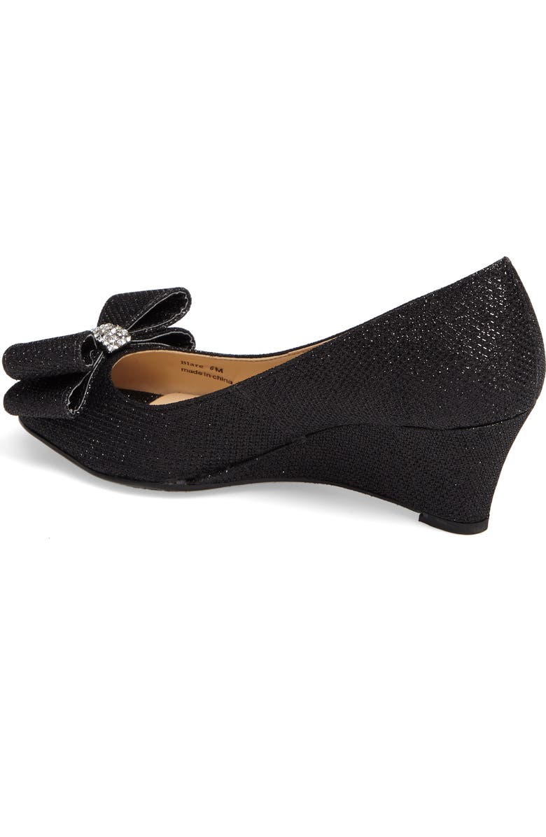 J. Reneé 'Blare' Bow Wedge Peep Toe Pump, Alternate, color,