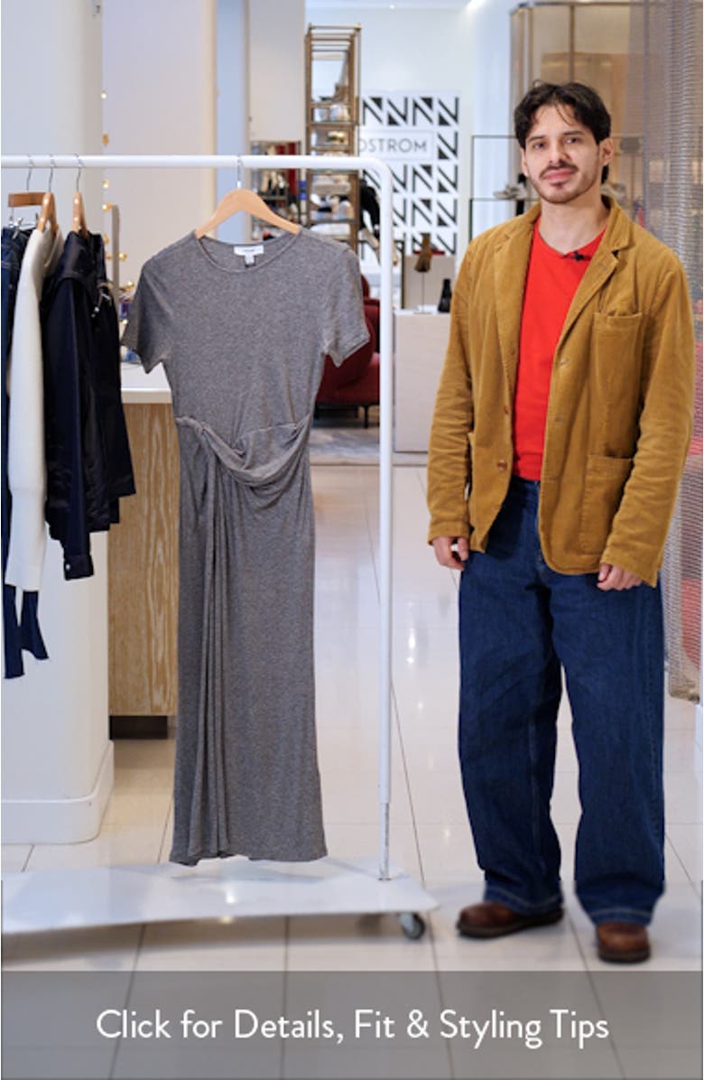 Hadley Twist Detail Jersey Midi T-Shirt Dress, sales video thumbnail