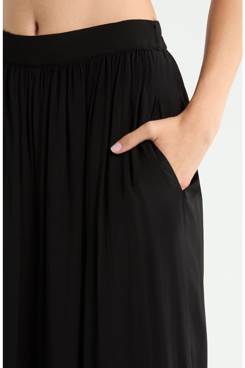 Wide Leg Cover-Up Pants, Alternate, color, BLACK