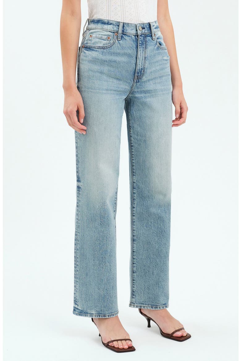 Sundaze High Waist Straight Leg Jeans, Alternate, color, BLISS
