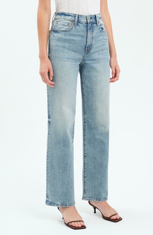 Daze High Rise Utility Crop Straight Leg Jean In Sunkissed Vintage In Pink