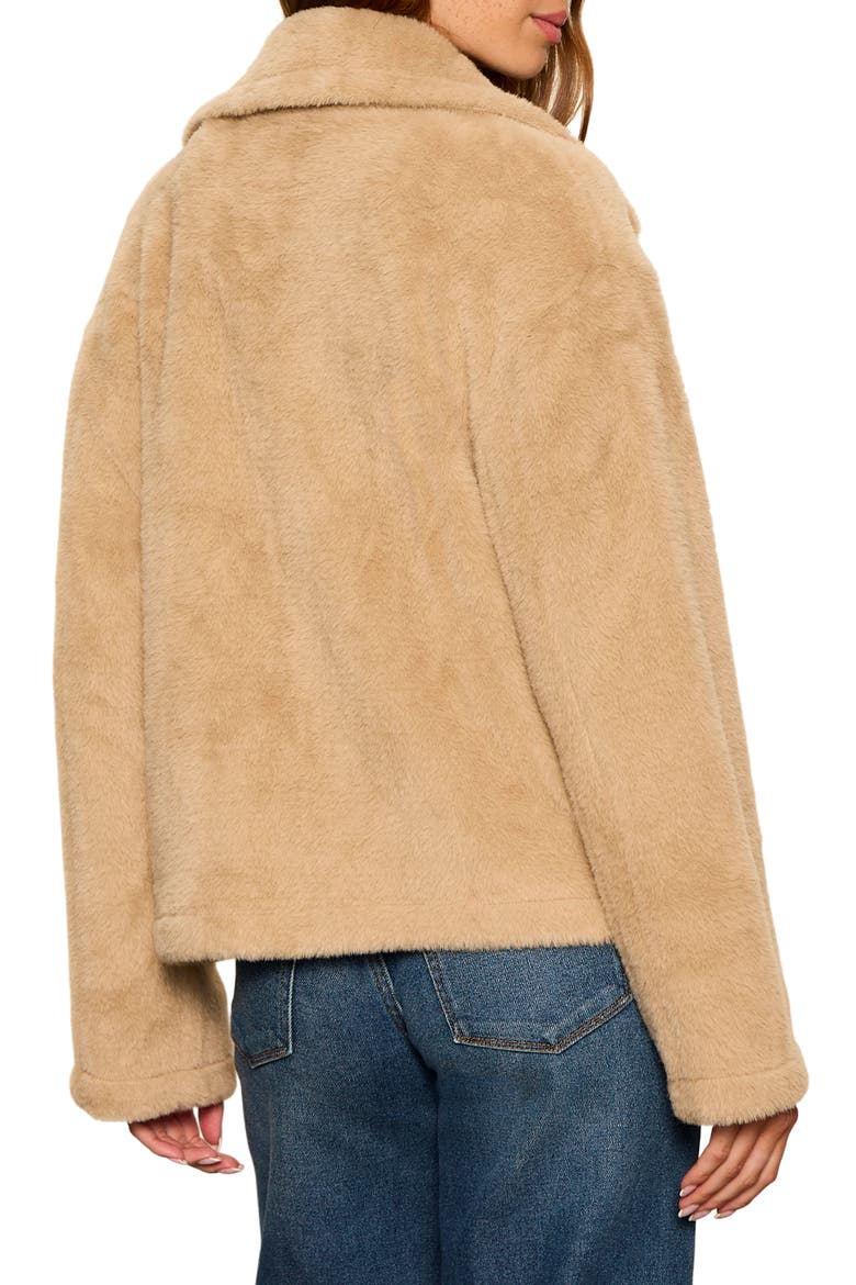 Colette Faux Fur Jacket, Alternate, color, WARM CAMEL BROWN