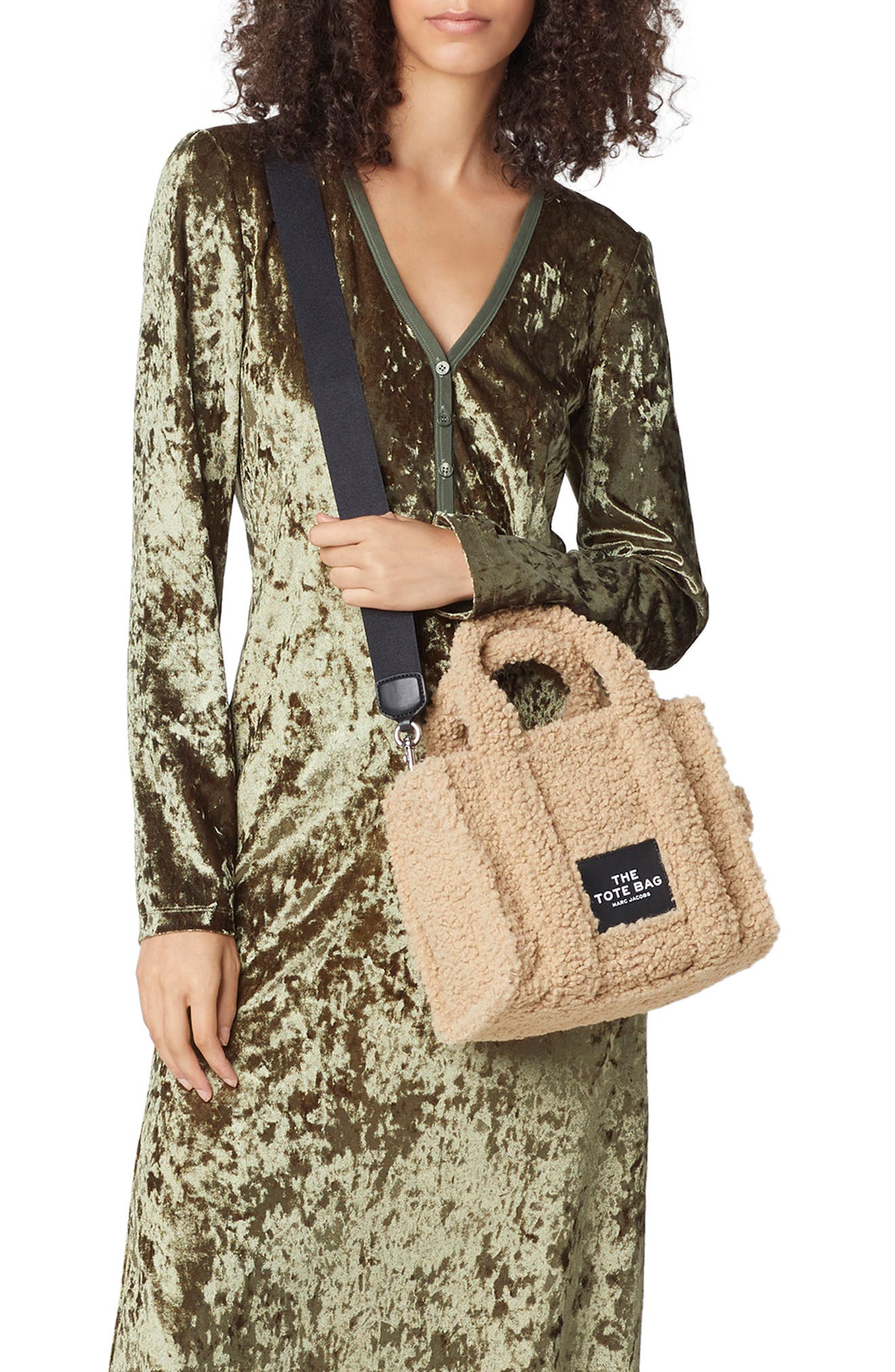 Marc Jacobs The Teddy Small Tote Bag, Alternate, color, Beige