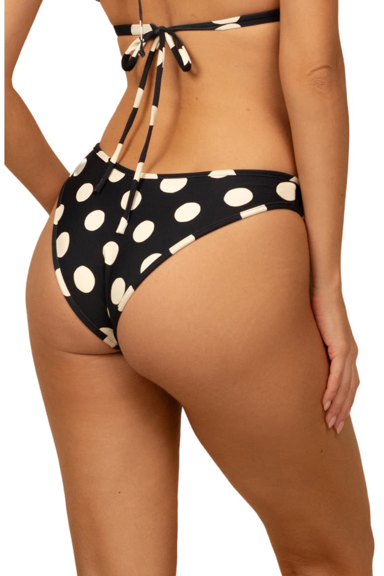 Lulu Polka Dot Bikini Bottoms, Alternate, color, BLACK (CREAM DOT) POLKA DOT