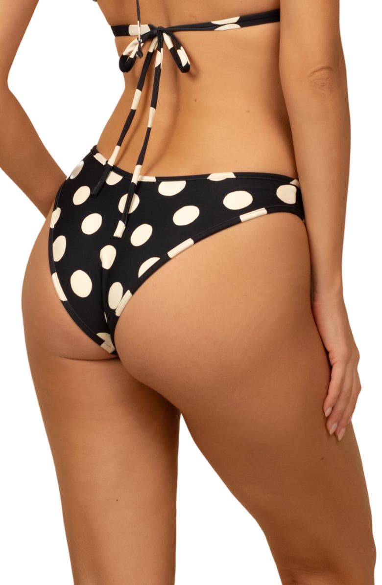 MONTCE Lulu Polka Dot Bikini Bottoms, Alternate, color, Black (Cream Dot) Polka Dot