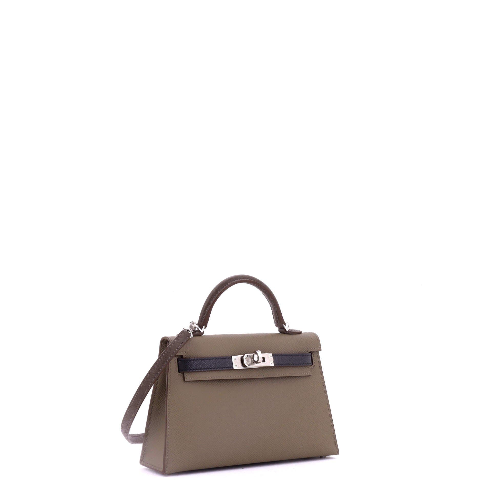 Pre-Owned Hermes Kelly Mini II Bag Tricolor Epsom with Palladium Hardware 20, Alternate, color, 