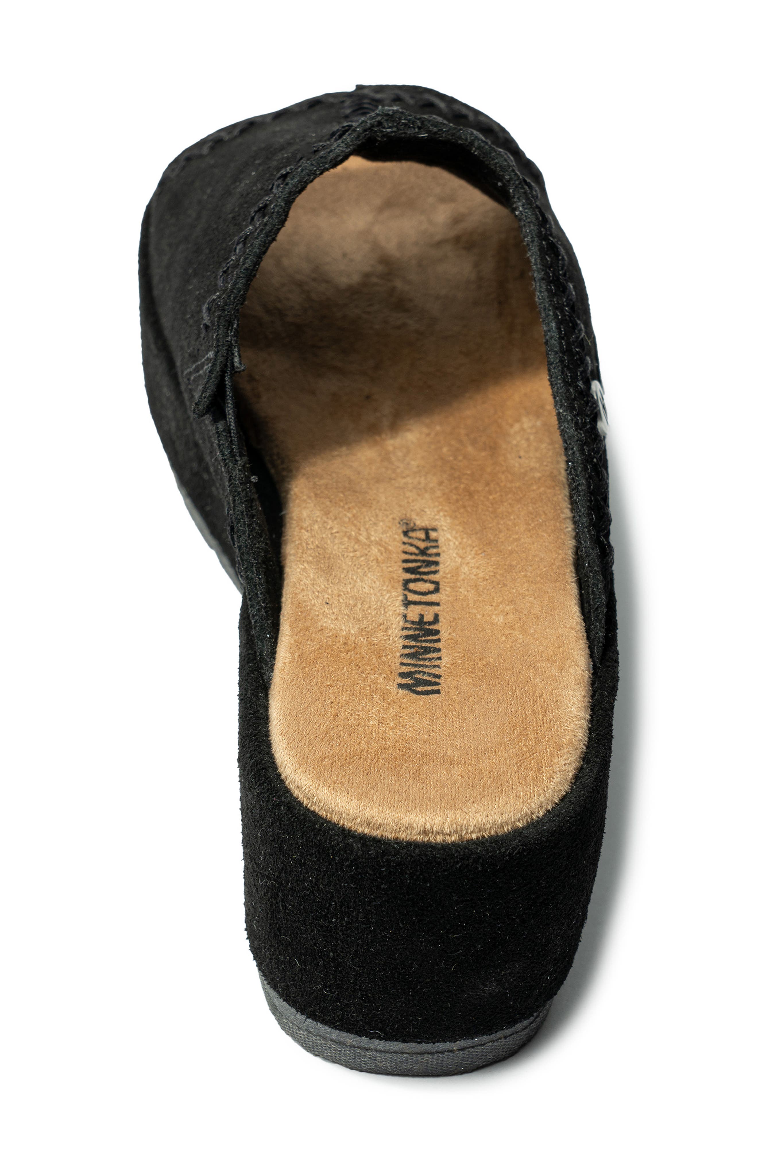 Minnetonka Paislee Wedge Sandal, Alternate, color, Black