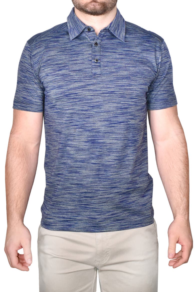 Shadow Dyed Polo, Main, color, EMERALD INDIGO DENIM