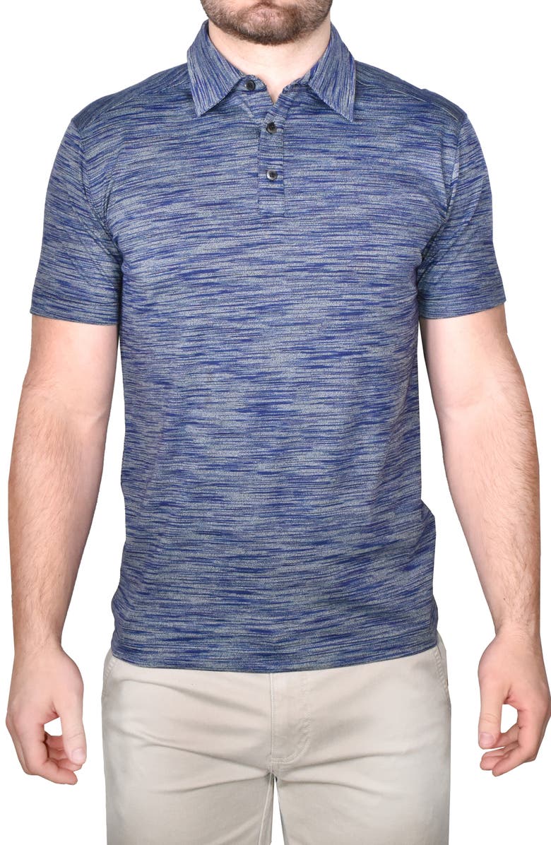 Vintage 1946 Shadow Dyed Polo, Main, color, Emerald Indigo Denim