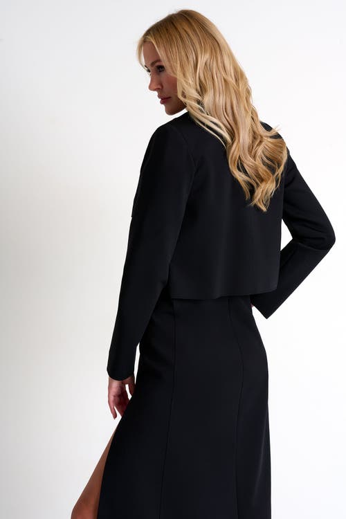 Shan Contemporary Cropped Jacket In Black