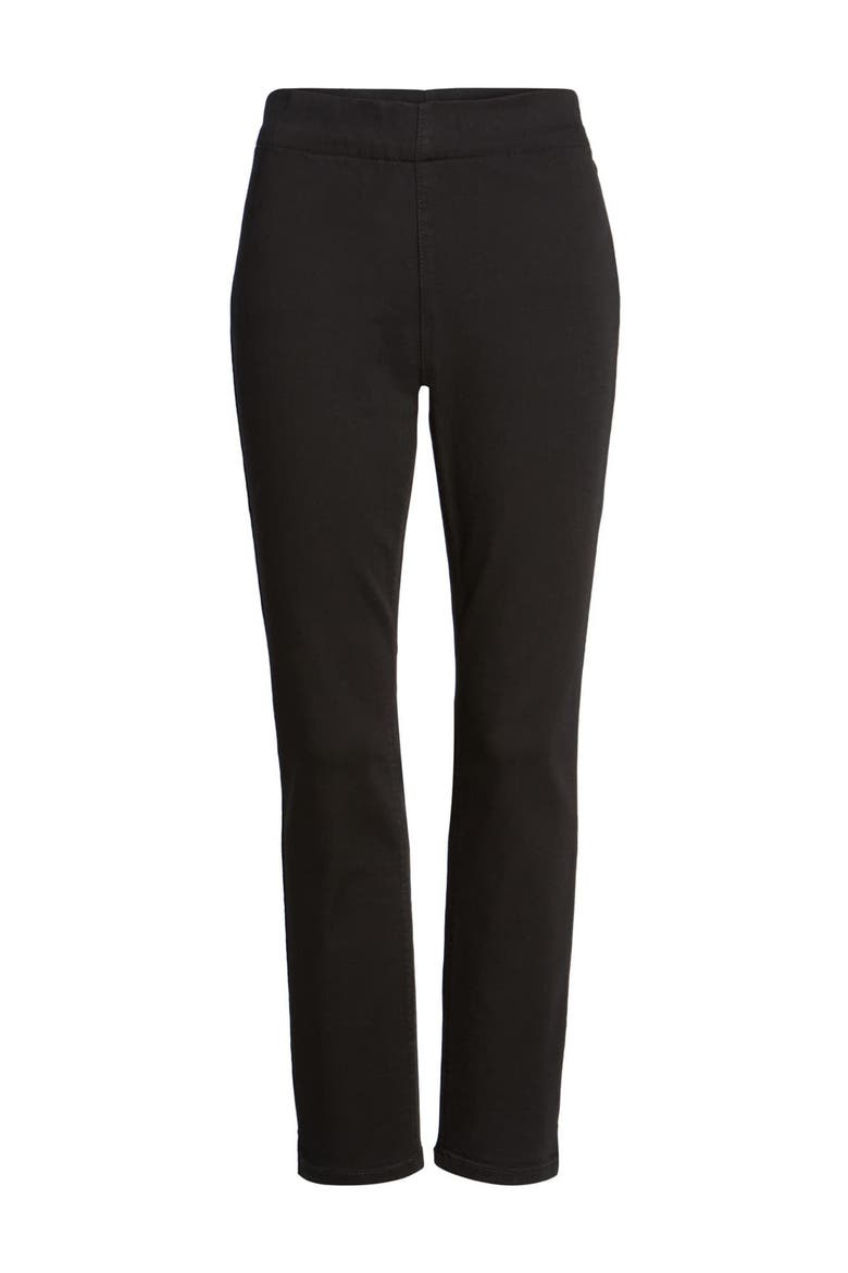 Alina Stretch Ankle Jeans, Alternate, color, BLACK