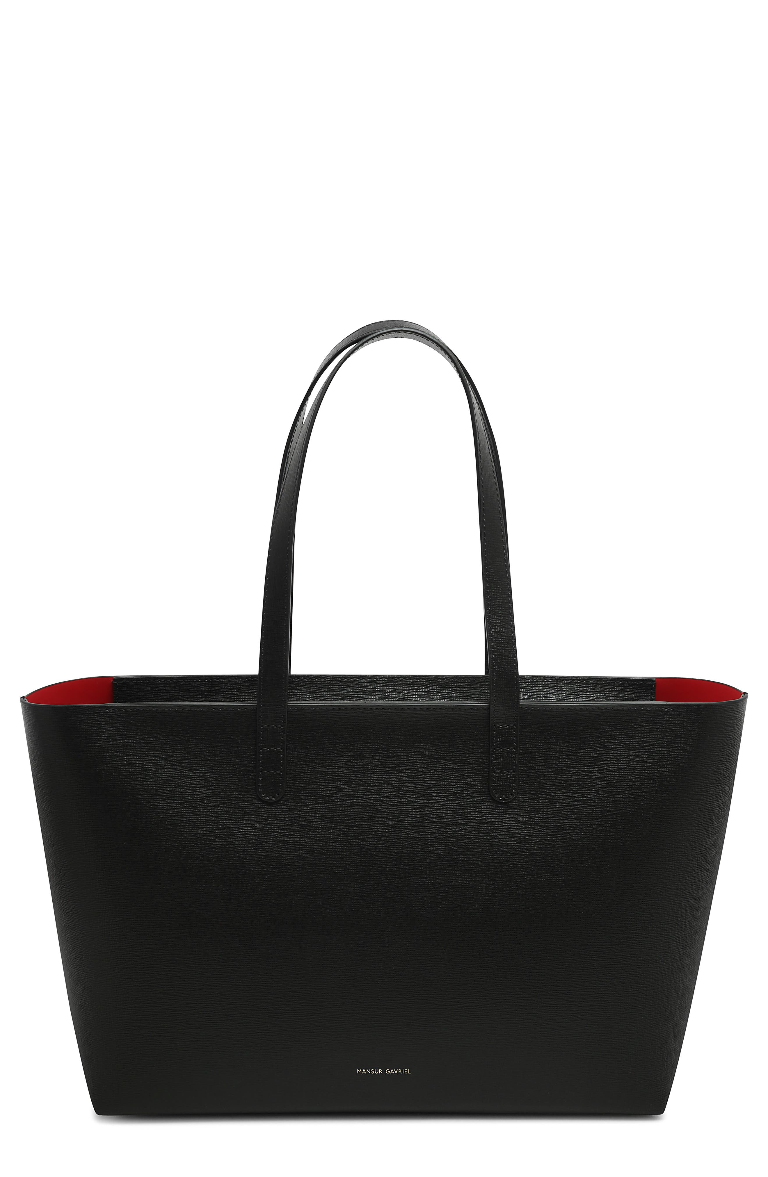 Mansur Gavriel Small Leather Zip Tote, Main, color, 