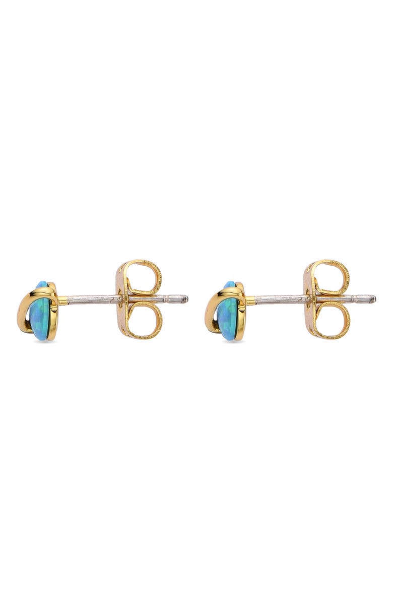 EYE CANDY LOS ANGELES Saturn Opal Stud Earrings, Alternate, color, Gold