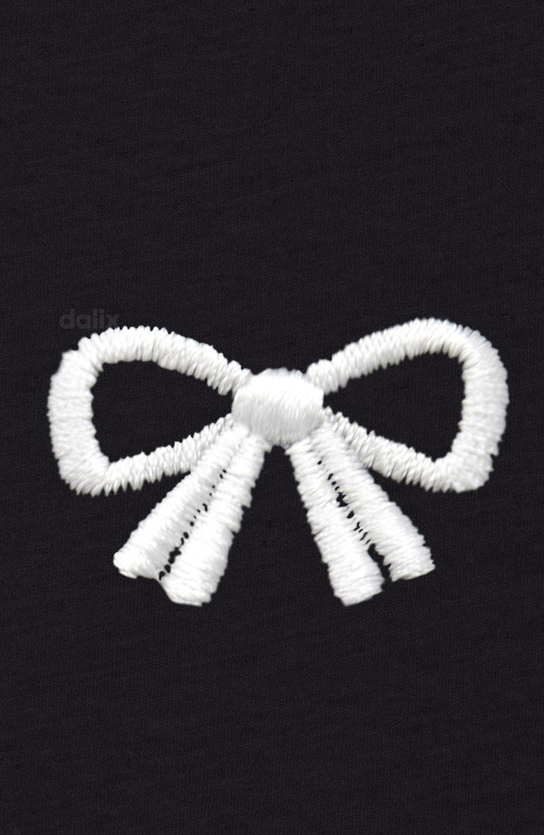 Dalix Womens Bow Lightweight High Waisted Tee, Alternate, color, Black