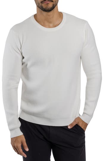 Shop Spring + Mercer Ribbed Crewneck Sweater In Off White