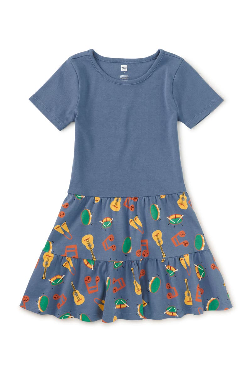 Tier Skirted Twirl Dress, Main, color, Bateria Instruments