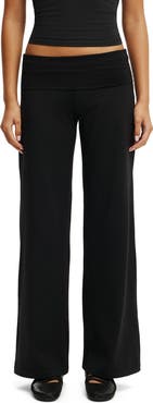 COTTON ON BODY Women's Active Ultra Soft Roll Over Wide Leg Pant