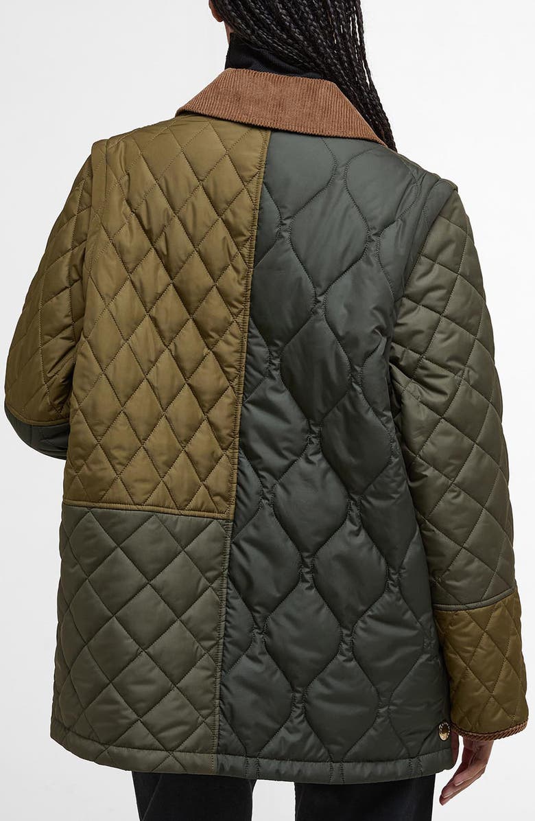 Barbour Lorrie Convertible Quilted Jacket, Alternate, color, Fern Leaf/ Sage/ Light Sage