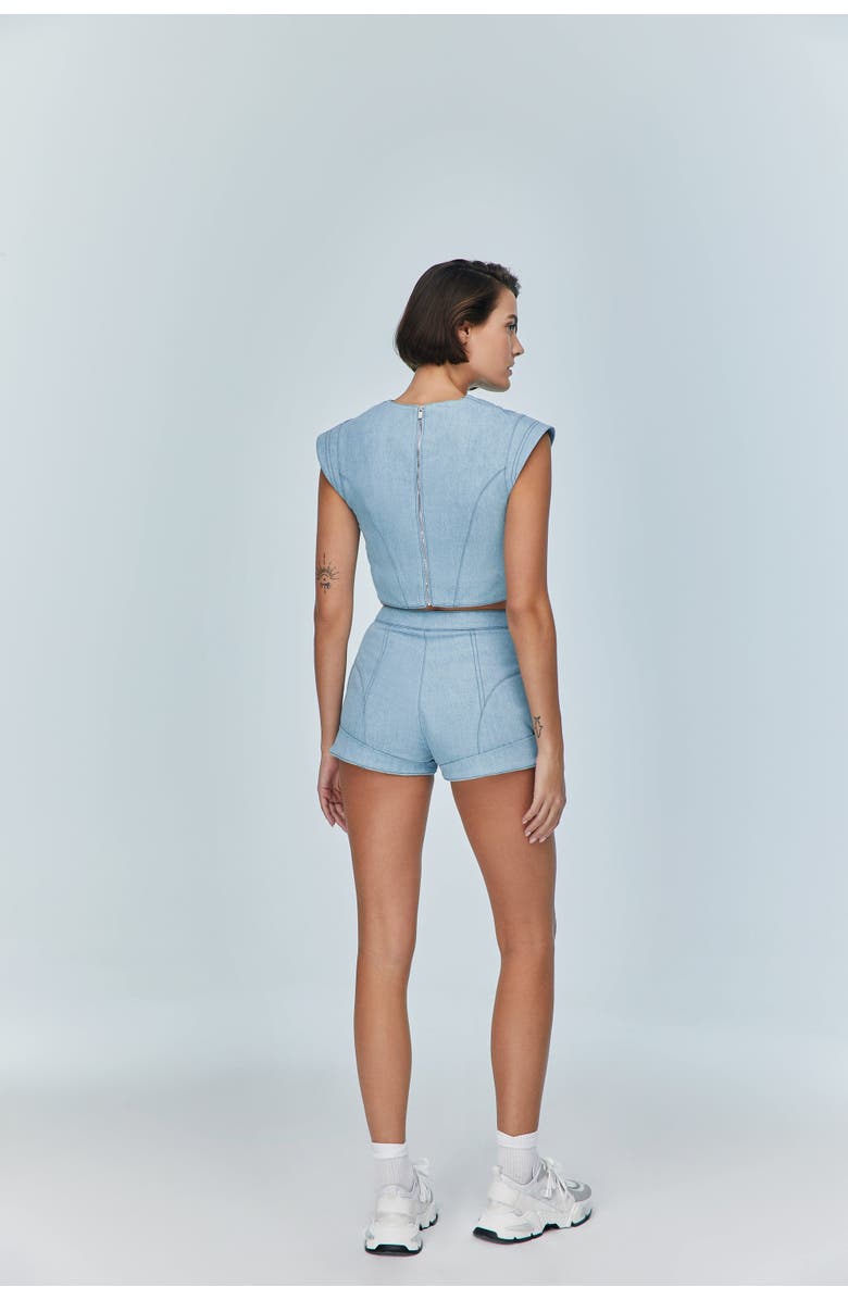 Jendue Marvel V Neck Top, Alternate, color, Ever Blue